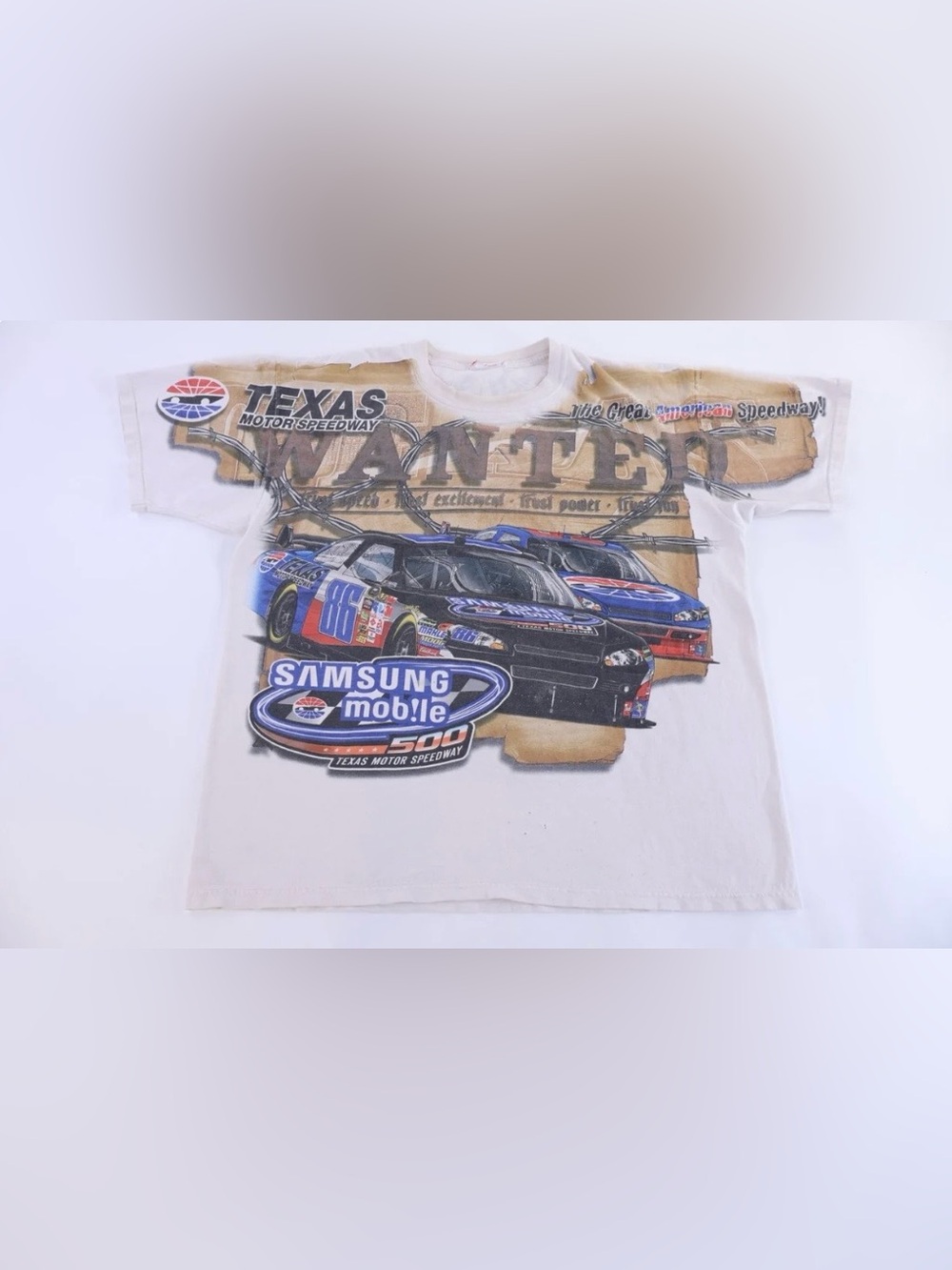 Vintage Y2K Texas Motor Speedway Samsung RadioShack 500 NASCAR All Over Print